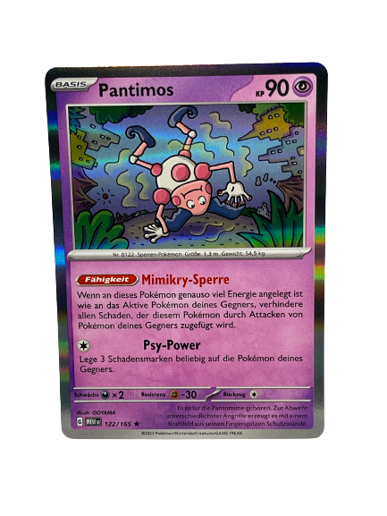 122/165 Pantimos / Rare Holo - DE boosterfrisch