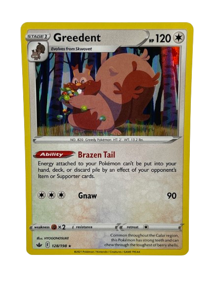 128/198 Greedent / Rare Holo - EN boosterfrisch