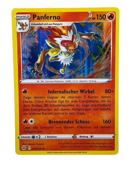 026/172 Panferno / Rare Holo - DE boosterfrisch