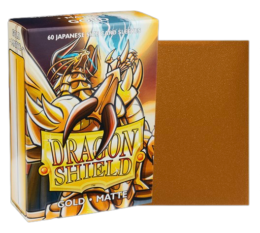 Dragon Shield Matte Sleeves - Gold - Japan Size - 60 Stück