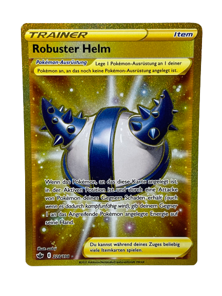 228/198 Robuster Helm / Gold Secret Rare - DE boosterfrisch