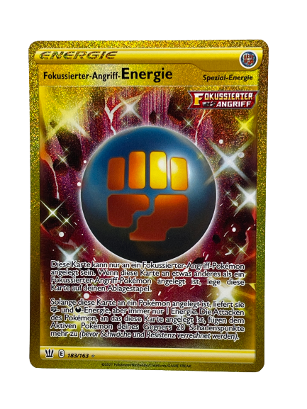 183/163 Fokussierter-Angriff-Energie / Gold Secret Rare - DE boosterfrisch